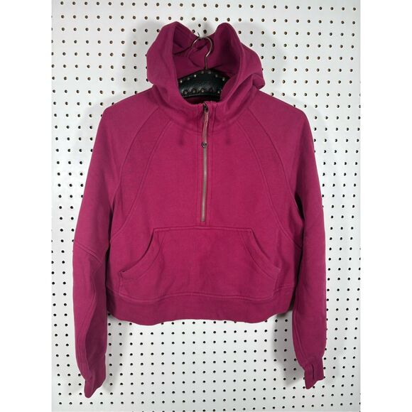 LULULEMON Scuba Oversized Half-Zip Hoodie XS/S Pomegranate - Picture 1 of 5